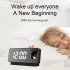 Led Digital Projection Alarm Clock Table Electronic Alarm Clock With 180 Degrees Time Projector Bedroom Bedside Clock White colorful light