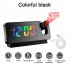 Led Digital Projection Alarm Clock Table Electronic Alarm Clock With 180 Degrees Time Projector Bedroom Bedside Clock White colorful light