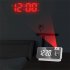 Led Digital Projection Alarm Clock Table Electronic Alarm Clock With 180 Degrees Time Projector Bedroom Bedside Clock White colorful light