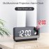 Led Digital Projection Alarm Clock Table Electronic Alarm Clock With 180 Degrees Time Projector Bedroom Bedside Clock White colorful light