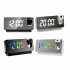 Led Digital Projection Alarm Clock Table Electronic Alarm Clock With 180 Degrees Time Projector Bedroom Bedside Clock White colorful light