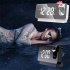 Led Digital Projection Alarm Clock Table Electronic Alarm Clock With 180 Degrees Time Projector Bedroom Bedside Clock White colorful light