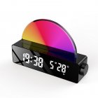 Led Digital Sunrise Alarm Clock 12/24 Hour Colorful Night Light Bedside Lamp