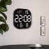 Led Digital Wall Clock 10 Level Adjustable Brightness Time Temperature Date Display RC Alarm Clock White Lights