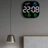 Led Digital Wall Clock 10 Level Adjustable Brightness Time Temperature Date Display RC Alarm Clock 2color Orange Light