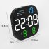 Led Digital Wall Clock 10 Level Adjustable Brightness Time Temperature Date Display RC Alarm Clock 2color Orange Light