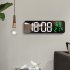 Led Digital Wall Clock Large Screen Wall mounted Time Temperature Humidity Display Electronic Alarm Clock green