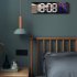 Led Digital Wall Clock Large Screen Wall mounted Time Temperature Humidity Display Electronic Alarm Clock red