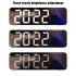 Led Digital Wall Clock Large Screen Wall mounted Time Temperature Humidity Display Electronic Alarm Clock blue