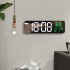 Led Digital Wall Clock Large Screen Wall mounted Time Temperature Humidity Display Electronic Alarm Clock blue