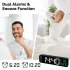 Led Digital Wall Clock with Remote Control 16 Inch Adjustable Brightness Alarm Clock green word