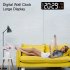 Led Digital Wall Clock with Remote Control 16 Inch Adjustable Brightness Alarm Clock green word