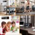 Led Digital Wall Clock with Remote Control 16 Inch Adjustable Brightness Alarm Clock green word