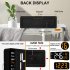 Led Digital Wall Clock with Remote Control 16 Inch Adjustable Brightness Alarm Clock green word