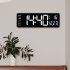 Led Digital Wall Clock with Remote Control 16 Inch Adjustable Brightness Alarm Clock green word
