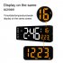 Led Digital Wall Clock with Remote Control 16 Inch Adjustable Brightness Alarm Clock green word