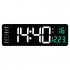 Led Digital Wall Clock with Remote Control 16 Inch Adjustable Brightness Alarm Clock green word