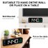 Led Digital Wall Clock with Remote Control 16 Inch Adjustable Brightness Alarm Clock green word