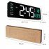 Led Digital Wall Clock with Remote Control 16 Inch Adjustable Brightness Alarm Clock green word