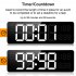 Led Digital Wall Clock with Remote Control 16 Inch Adjustable Brightness Alarm Clock green word
