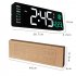 Led Digital Wall Clock with Remote Control 16 Inch Adjustable Brightness Alarm Clock white words