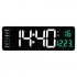 Led Digital Wall Clock with Remote Control 16 Inch Adjustable Brightness Alarm Clock white words