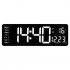 Led Digital Wall Clock with Remote Control 16 Inch Adjustable Brightness Alarm Clock white words