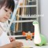 Led Dinosaur Night Light USB Rechargeable Dimming Warm Light Table Lamp Green