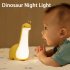 Led Dinosaur Night Light USB Rechargeable Dimming Warm Light Table Lamp Blue