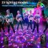 Led Disco  Ball  Light  15 Colors Sound Activated Party Light With Remote Control  Colorful Lighting Lamp For Family Gatherings Dance Halls 15 colors black