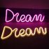 Led Dream Shape Neon Lamp Usb Charging Birthday Wedding Holiday Supply For Living Room Wall Decoration blue