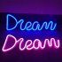 Led Dream Shape Neon Lamp Usb Charging Birthday Wedding Holiday Supply For Living Room Wall Decoration Warm White