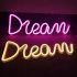 Led Dream Shape Neon Lamp Usb Charging Birthday Wedding Holiday Supply For Living Room Wall Decoration Warm White