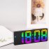 Led Electronic Bedroom Alarm Clock 12 24 Hours Adjustable Brightness Desk Clock Black Shell Type C