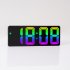 Led Electronic Bedroom Alarm Clock 12 24 Hours Adjustable Brightness Desk Clock White Shell Type C