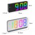 Led Electronic Bedroom Alarm Clock 12 24 Hours Adjustable Brightness Desk Clock White Shell Type C