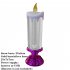 Led Electronic Candle Light Multiple Modes Colorful Romantic Luminous Flameless Night Light for Home Decor Silver