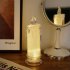 Led Electronic Candle Lights Flameless Tears Candle Lamp Ornaments for Wedding Christmas 6 3 x 18 5cm with base