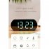 Led  Electronic  Clock Modern Minimalist Fashion Student Alarm Clock Living Room Bedside Mirror Silent Clock Black shell white lamp