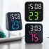 Led Electronic Digital Alarm Clock With Temperature Time Date Display 2 Levels Adjustable Brightness Bedside Clock For Home Decor blue