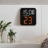 Led Electronic Digital Alarm Clock With Temperature Time Date Display 2 Levels Adjustable Brightness Bedside Clock For Home Decor blue
