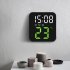 Led Electronic Digital Alarm Clock With Temperature Time Date Display 2 Levels Adjustable Brightness Bedside Clock For Home Decor blue