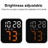 Led Electronic Digital Alarm Clock With Temperature Time Date Display 2 Levels Adjustable Brightness Bedside Clock For Home Decor blue