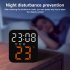 Led Electronic Digital Alarm Clock With Temperature Time Date Display 2 Levels Adjustable Brightness Bedside Clock For Home Decor blue