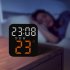 Led Electronic Digital Alarm Clock With Temperature Time Date Display 2 Levels Adjustable Brightness Bedside Clock For Home Decor blue