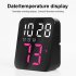 Led Electronic Digital Alarm Clock With Temperature Time Date Display 2 Levels Adjustable Brightness Bedside Clock For Home Decor blue