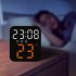 Led Electronic Digital Alarm Clock With Temperature Time Date Display 2 Levels Adjustable Brightness Bedside Clock For Home Decor green