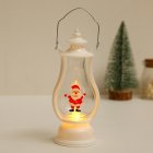 Led Fairy Tale Wind Lantern Portable Retro Santa Snowman Electronic Candle Lamp for Christmas Decorations santa