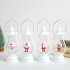 Led Fairy Tale Wind Lantern Portable Retro Santa Snowman Electronic Candle Lamp for Christmas Decorations deer