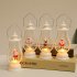 Led Fairy Tale Wind Lantern Portable Retro Santa Snowman Electronic Candle Lamp for Christmas Decorations deer